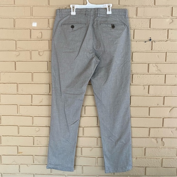 Ted Baker London Mens 34R Gray Khaki Cotton Blend Modern Pants - Picture 3 of 7